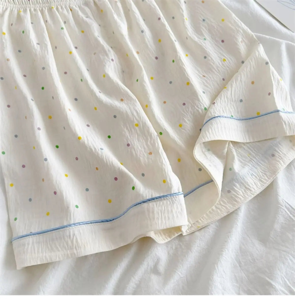 Thin Cotton Women's Short-sleeved Pajamas Set Summer Cute and Casual Sweet and Girly Thin Home Wear Set Sausage Dog Sleepwear