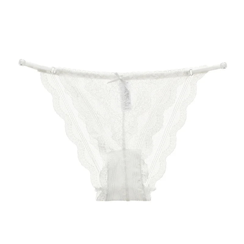 Lace Thin Sexy Girls Panties Women Briefs Thong Hollow Out G String Seamless Underwear Transparent Female Low Waist Lingerie