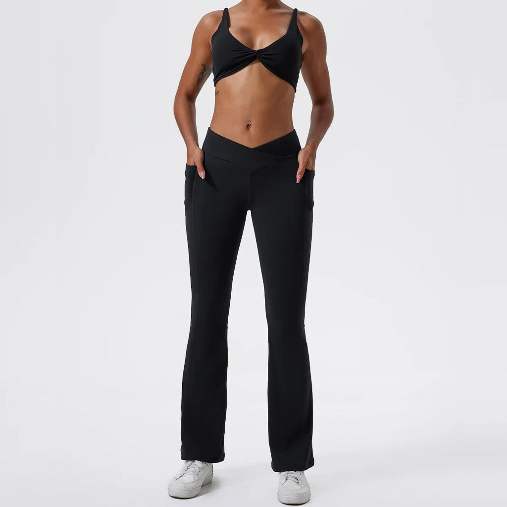 Hearuisavy Summer Sports Bra Shockproof Push Up Gym Top Women Quick-Dry Yoga Clothes Pleated Design Brassiere Workout Crop Top