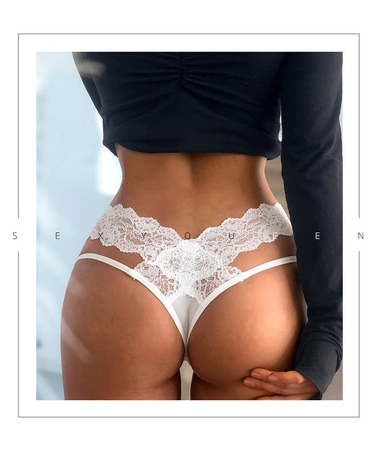 High Quality Sexy Women Panties Transparent Hollow Out Underwear Girls Briefs Lace Underpants Lingerie Girls G string Intimates