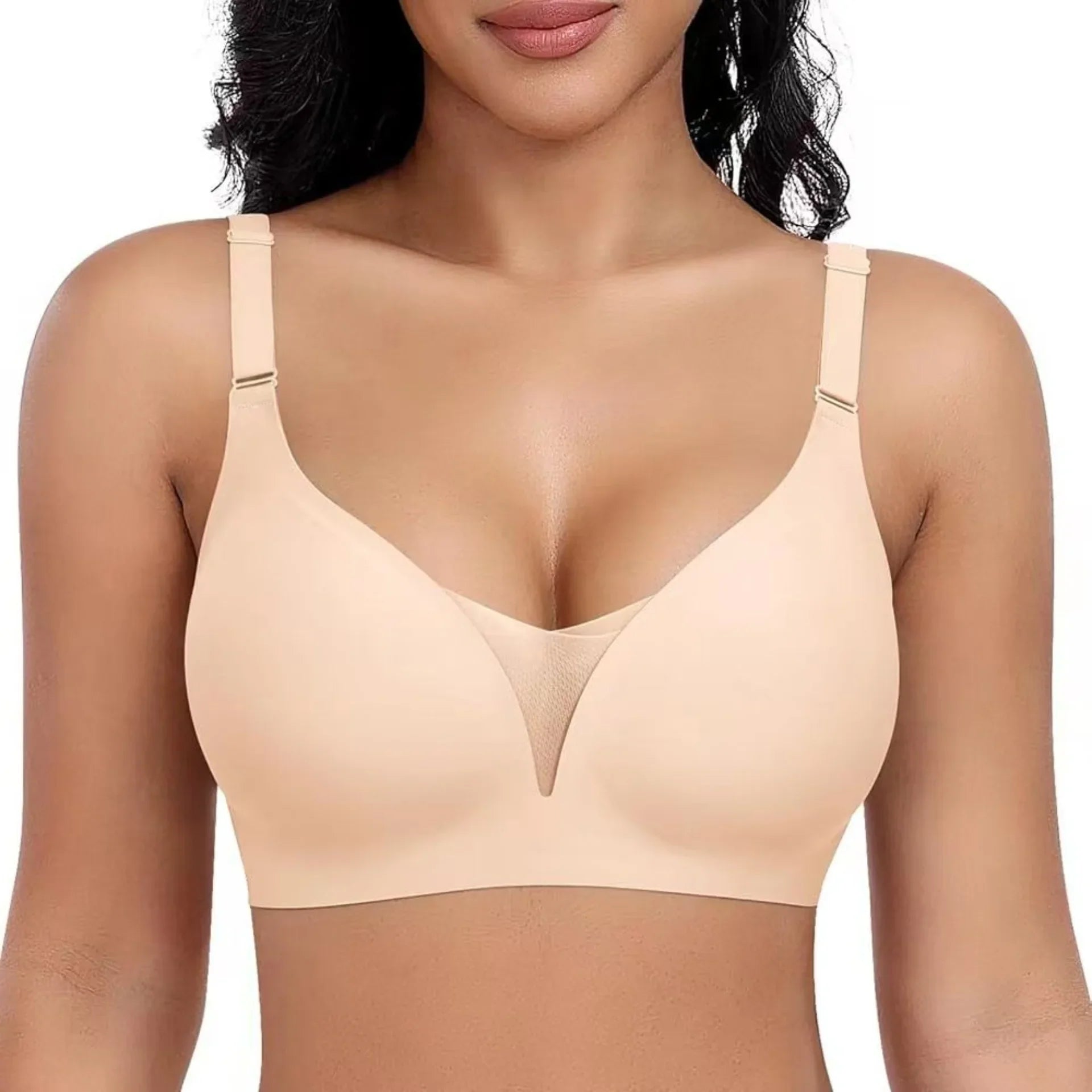 Women's Seamless Bra 3/4 Cup Thin Molded Cup Bra Thin Flattering Plus-size Soft Support Push-up and Comfortable Breathable Bra