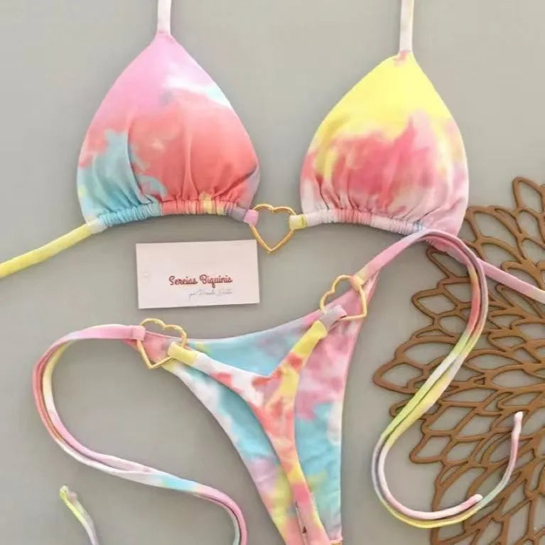 2026 Micro Bikinis Push Up Women Swimsuits Sexy Swimwear Brazilian Bikini Set Thong Biquini Print Swimsuit Summer Beachwear