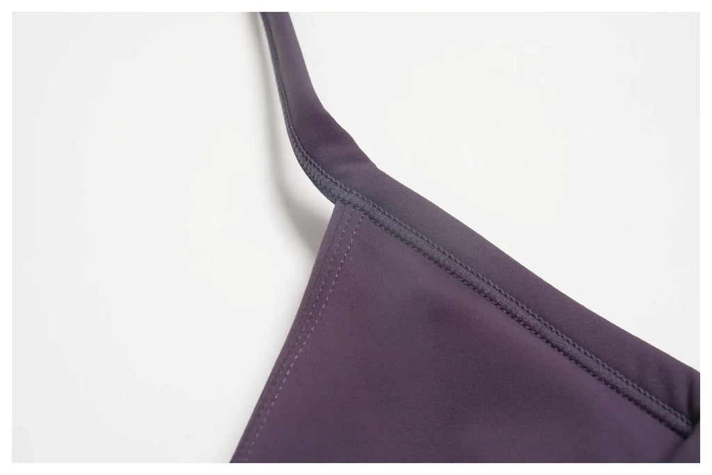 Summer Sports Bra Women Seamless Halter Top Fitness Bra High Support Push-up Open Back Gym wear Running Yoga Workout Underwear
