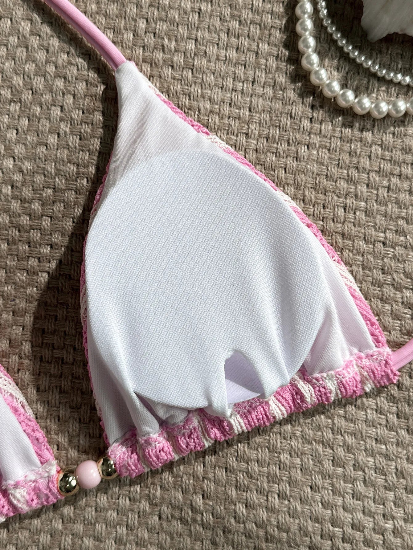 Sexy Pink Striped Micro Bikini Women 2026 Halter Push Up Bra Tie Side Thong Swimsuit Brazilian Beach Bathing Suit Swimwear