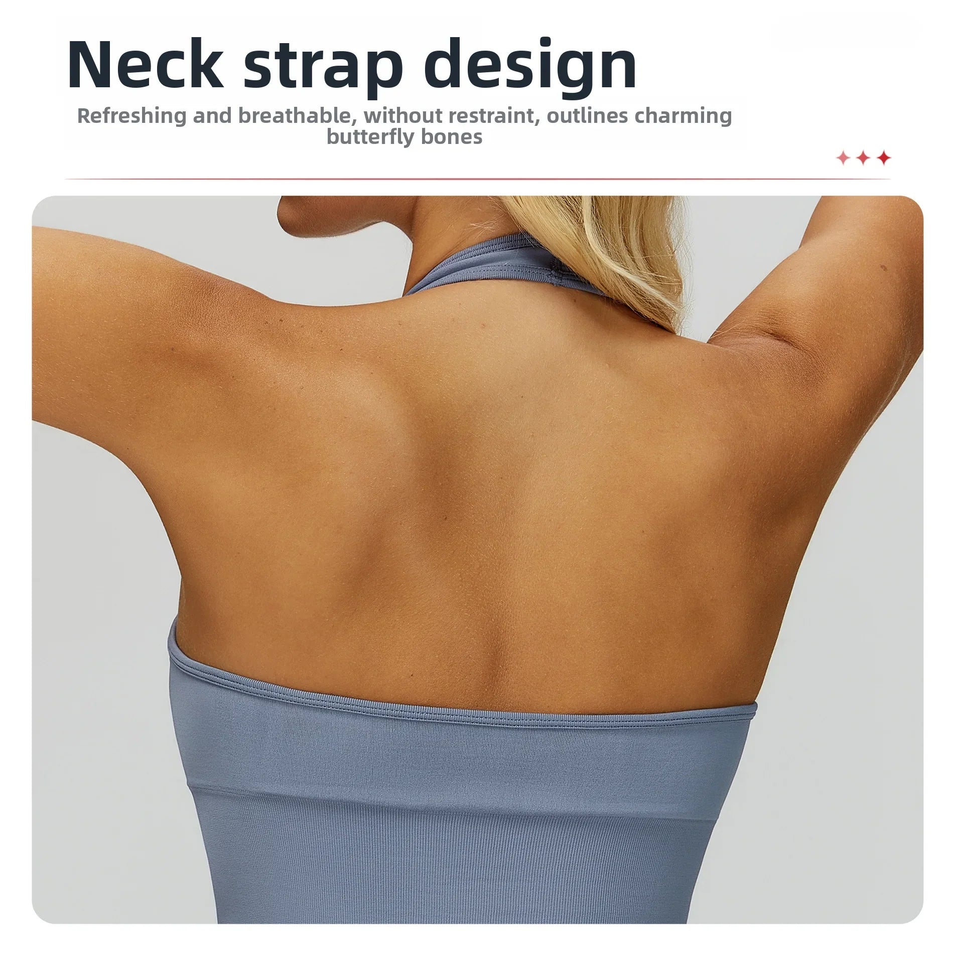 Women Summer Sports Bra Seamless Halter Top High Support Push-up Open Back Gym Bra High-intensity Fitness Yoga Workout Underwear
