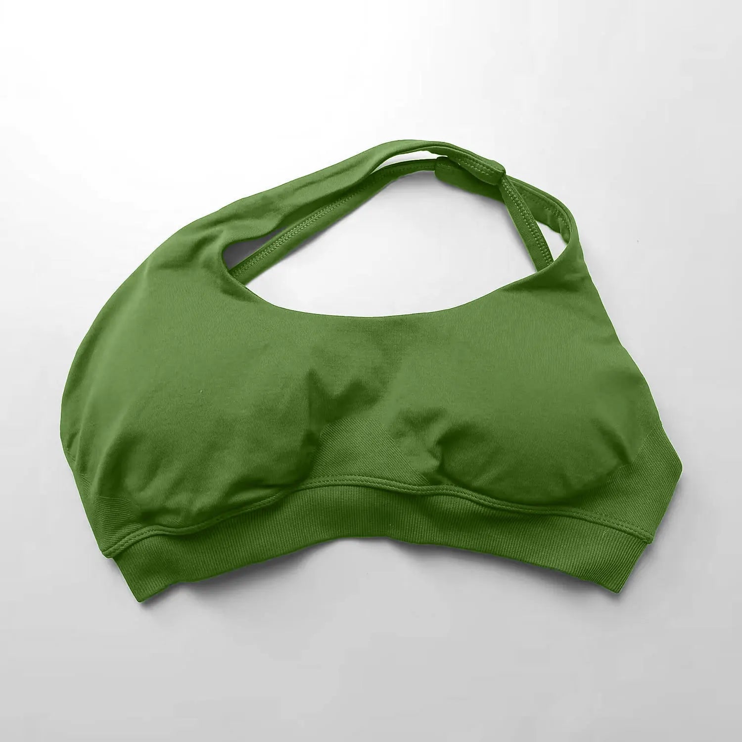 NCLAGEN Asymmetric Sports Bra Gym Top Woman High Support Halter Backless Fitness Speed Activewaer Workout Seamless Underwear