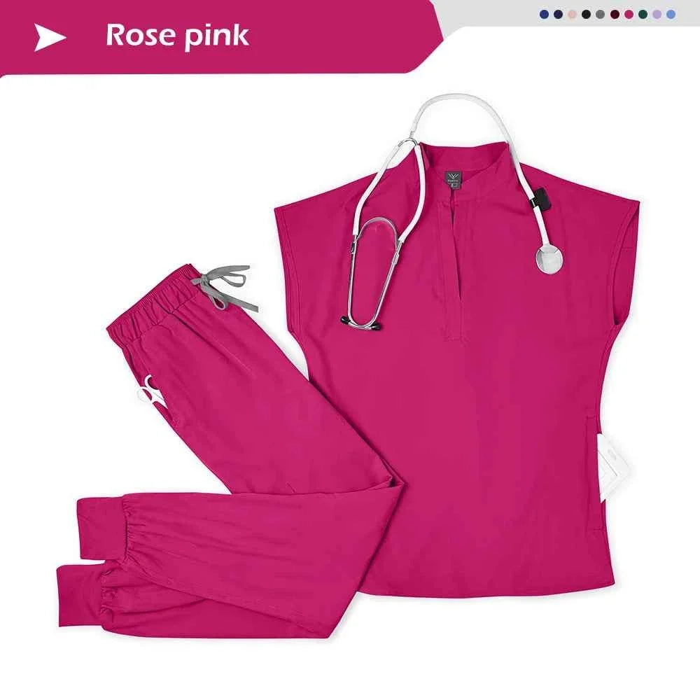 Spandex Stretch Medical Scrub Set Uniform