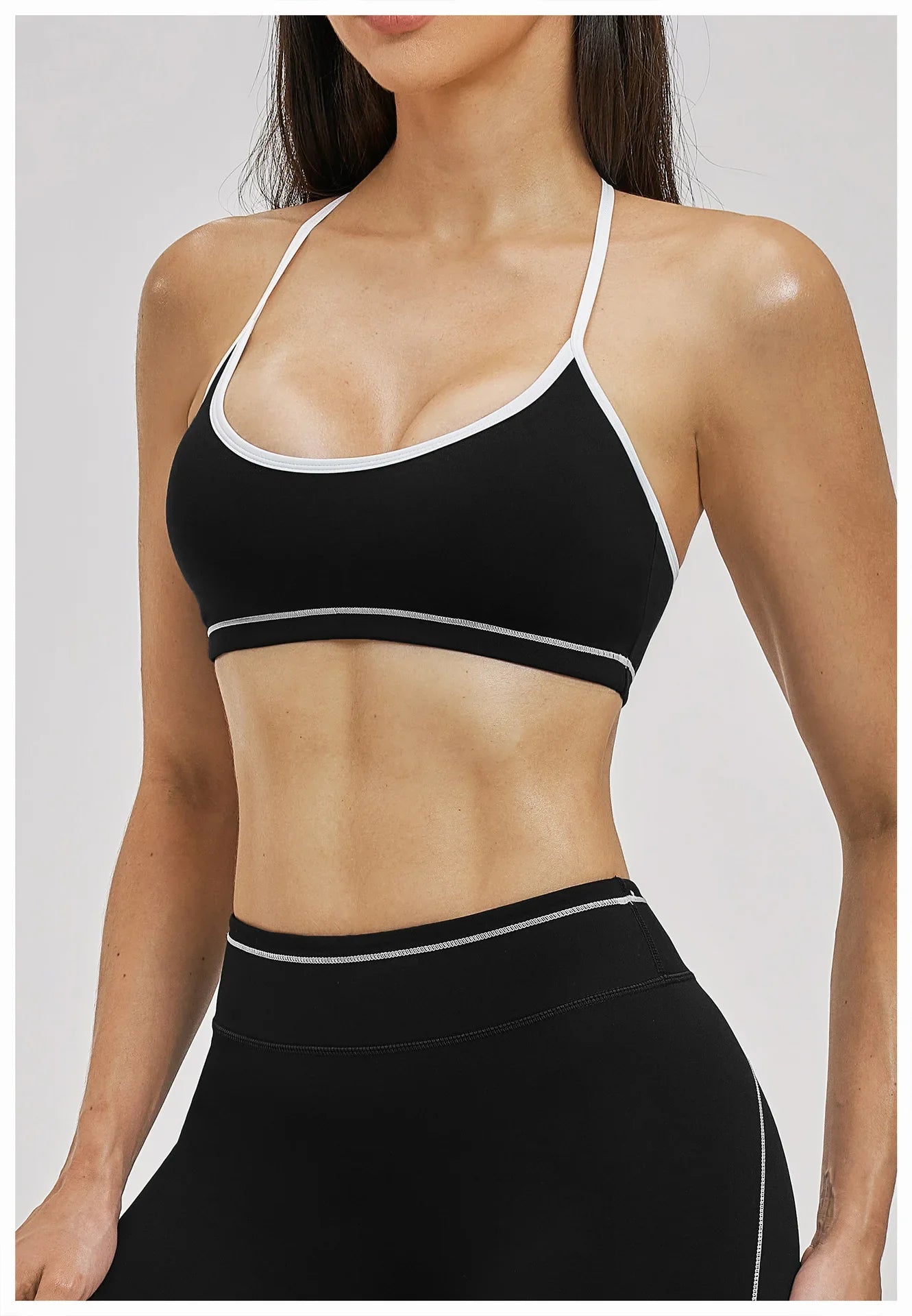 Yoga Bra U-Shaped Adjustable Shoulder Strap Cross Back Women Fitness Sports Bra Top Gym Yoga Athletic Tight Workout Jog Soft Pad