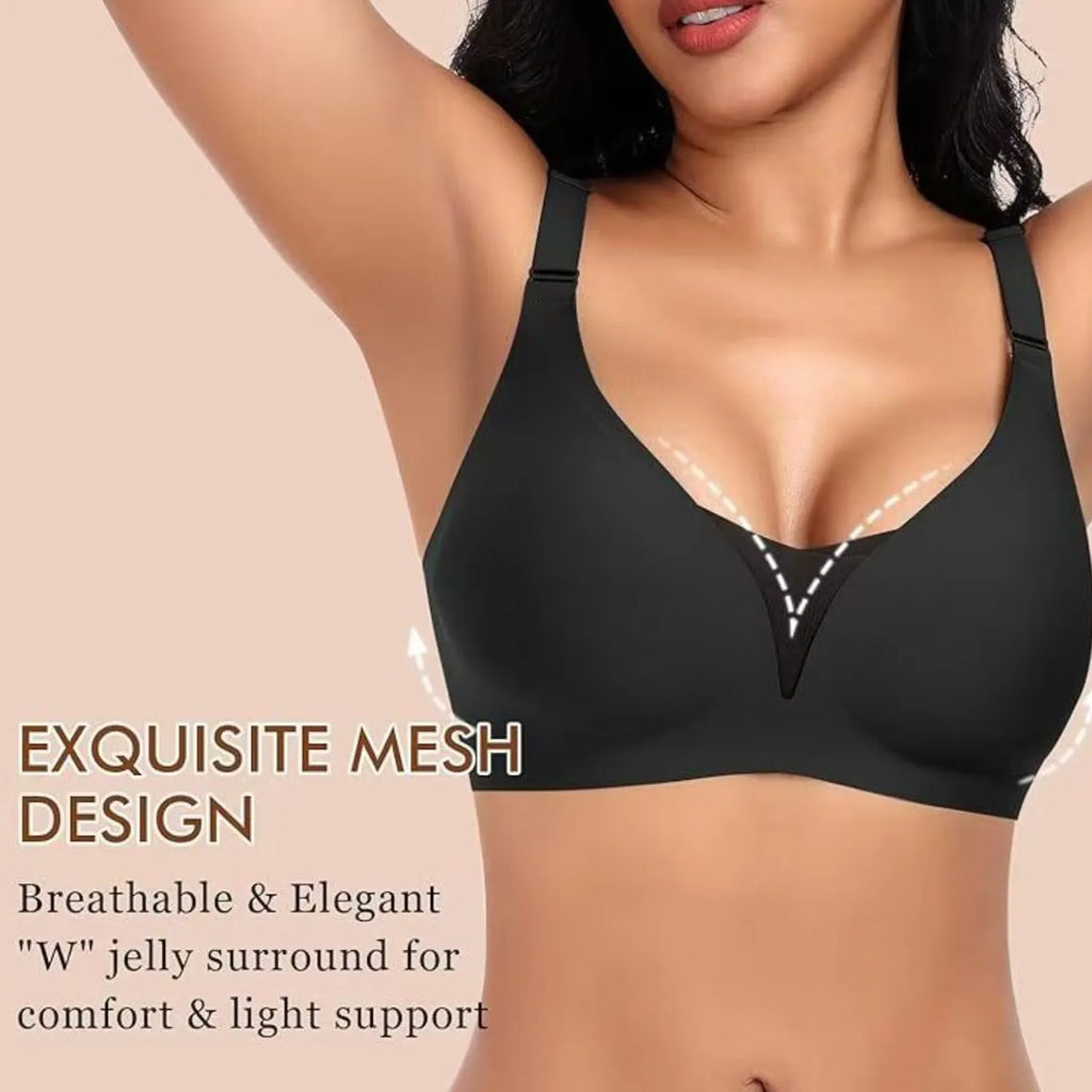Women's Seamless Bra 3/4 Cup Thin Molded Cup Bra Thin Flattering Plus-size Soft Support Push-up and Comfortable Breathable Bra