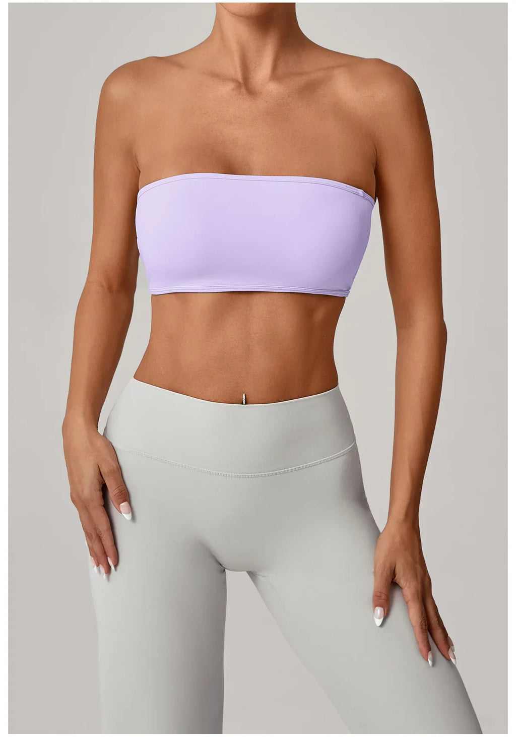 Women Strapless Sports Bra Gym Top Quick-Drying Yoga Clothes Women Tube Top Fitness Chest Wrap Underwear Workout Bra Female