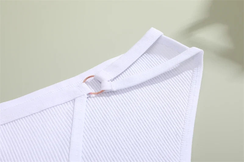 3Pcs Women Cotton Lingerie Sexy Soft Fashion Panties Femme Buckle Design Underwear Pantys Underpant Lingerie Lace Intimates S-XL