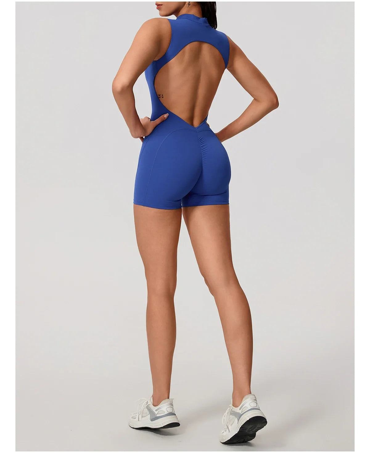 Hearuisavy Summer Sports Overalls Women Gym High Stretch Sleeveless Yoga Bodysuit Running Push Up Butt-Lifting Fitness Jumpsuit