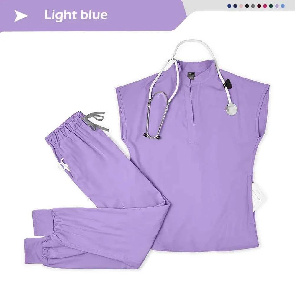 Spandex Stretch Medical Scrub Set Uniform