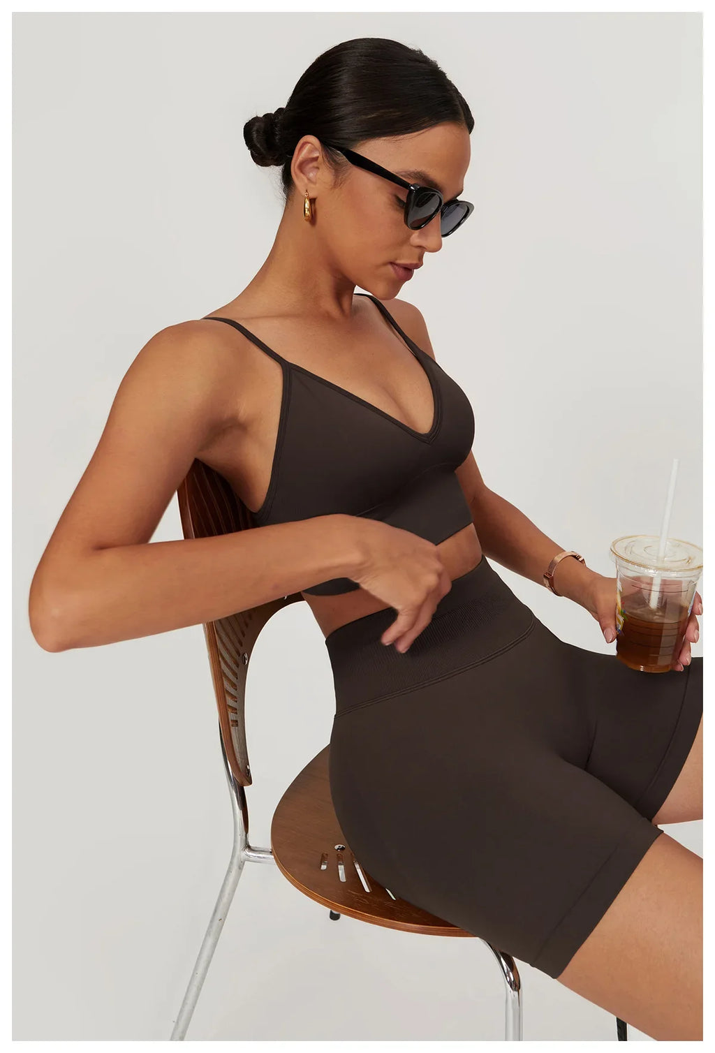 High Waist Shorts Seamless Yoga Shorts Workout Fitness Lift Peach Butt Fitness Tight Gym Running Body Shaper Pants Ribbed Shorts