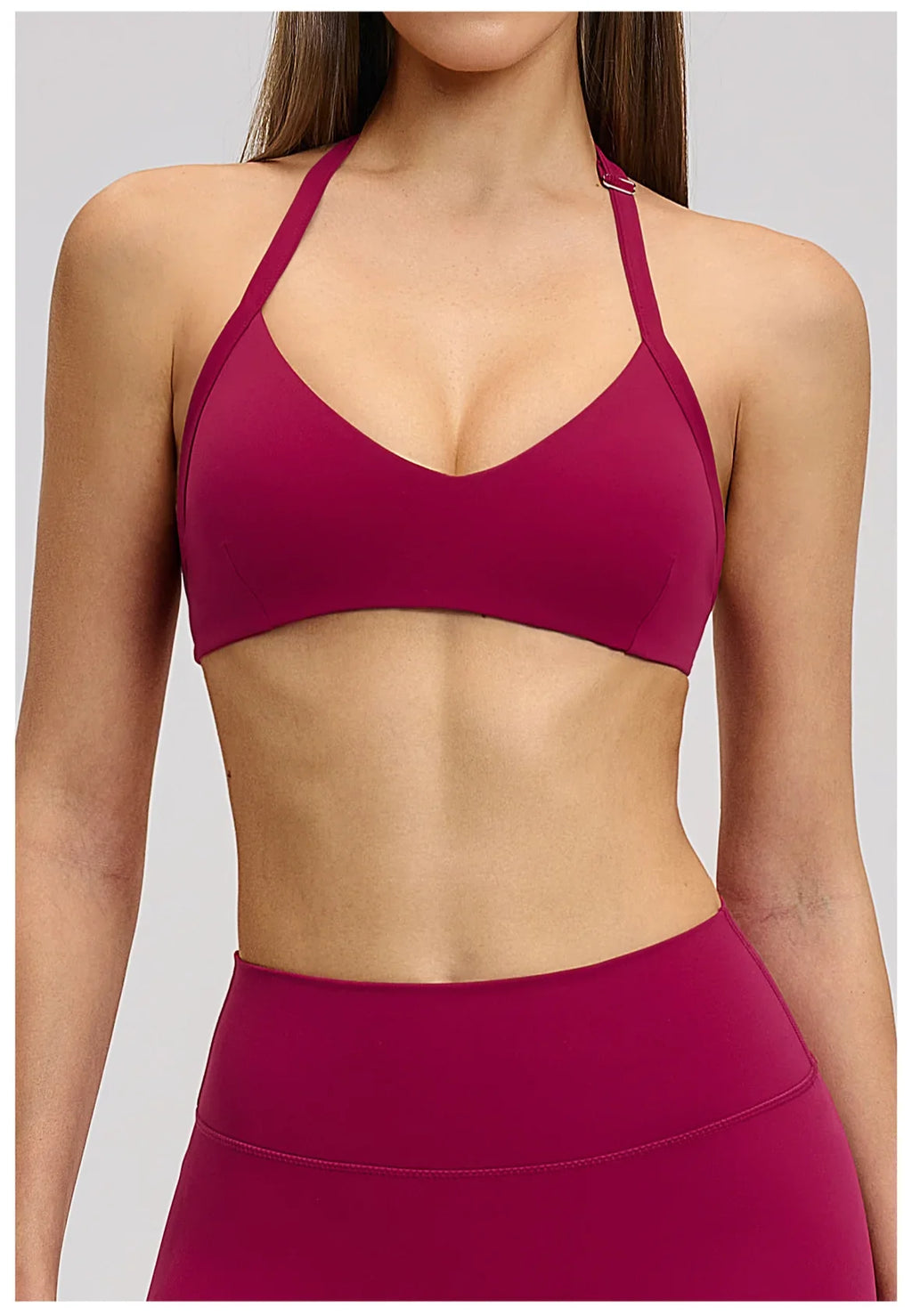 Summer Sports Bra Women Seamless Halter Top Fitness Bra High Support Push-up Open Back Gym wear Running Yoga Workout Underwear