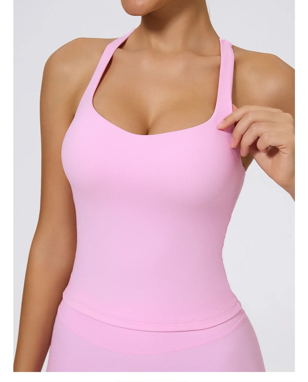 Hearuisavy Summer Woman Sports Vest I-Back Strap Design Gym Sportswear Breathable Quick Dry Fitness Tank Top Running Yoga Top