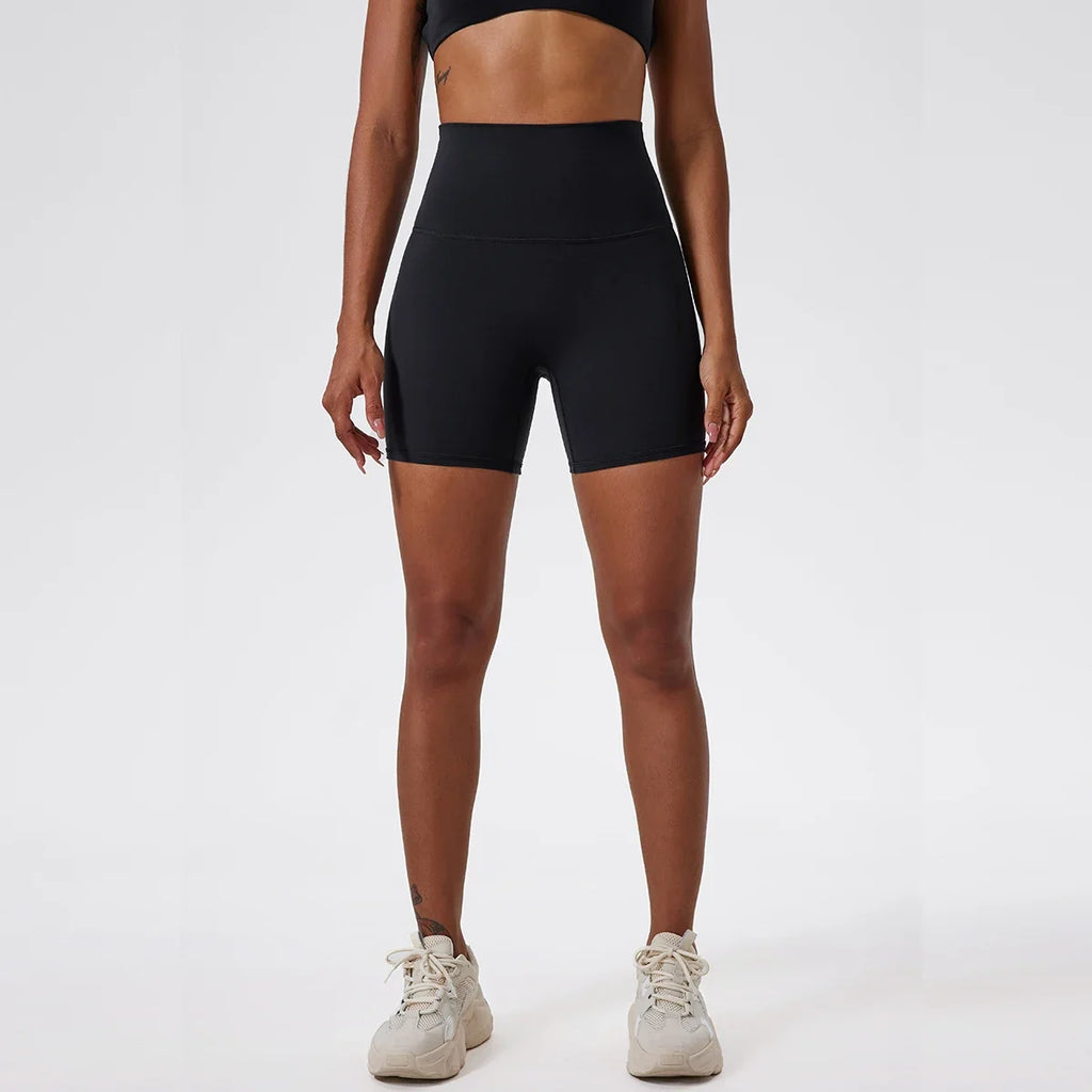 Hearuisavy Summer Soft Yoga Shorts Buttock Lift Gym Leggings Women High Waist Sports Shorts Women Running Workout Shorts Female