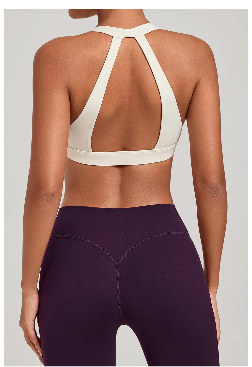 Sports Bra Gathered Neck Hanging Style Backless Tight Yoga Bra Women's Top Fitness Outdoorsports Pilates Training Gym Workout