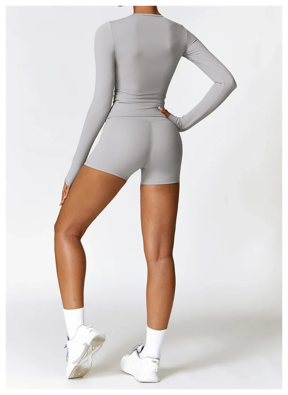 NCLAGEN Long Sleeve Workout Top Gym Pilates Clothes Women Active Wear Sports Shirt Elastic Fitness Yoga Clothing Running Shirts