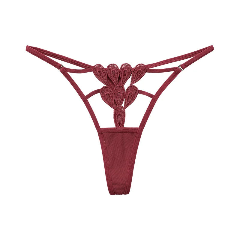 Sexy Thong Lace Panties Women Briefs Girls G String Hollow Out Transparent Underwear Female Thin Low Waist Lingerie Size S-XL