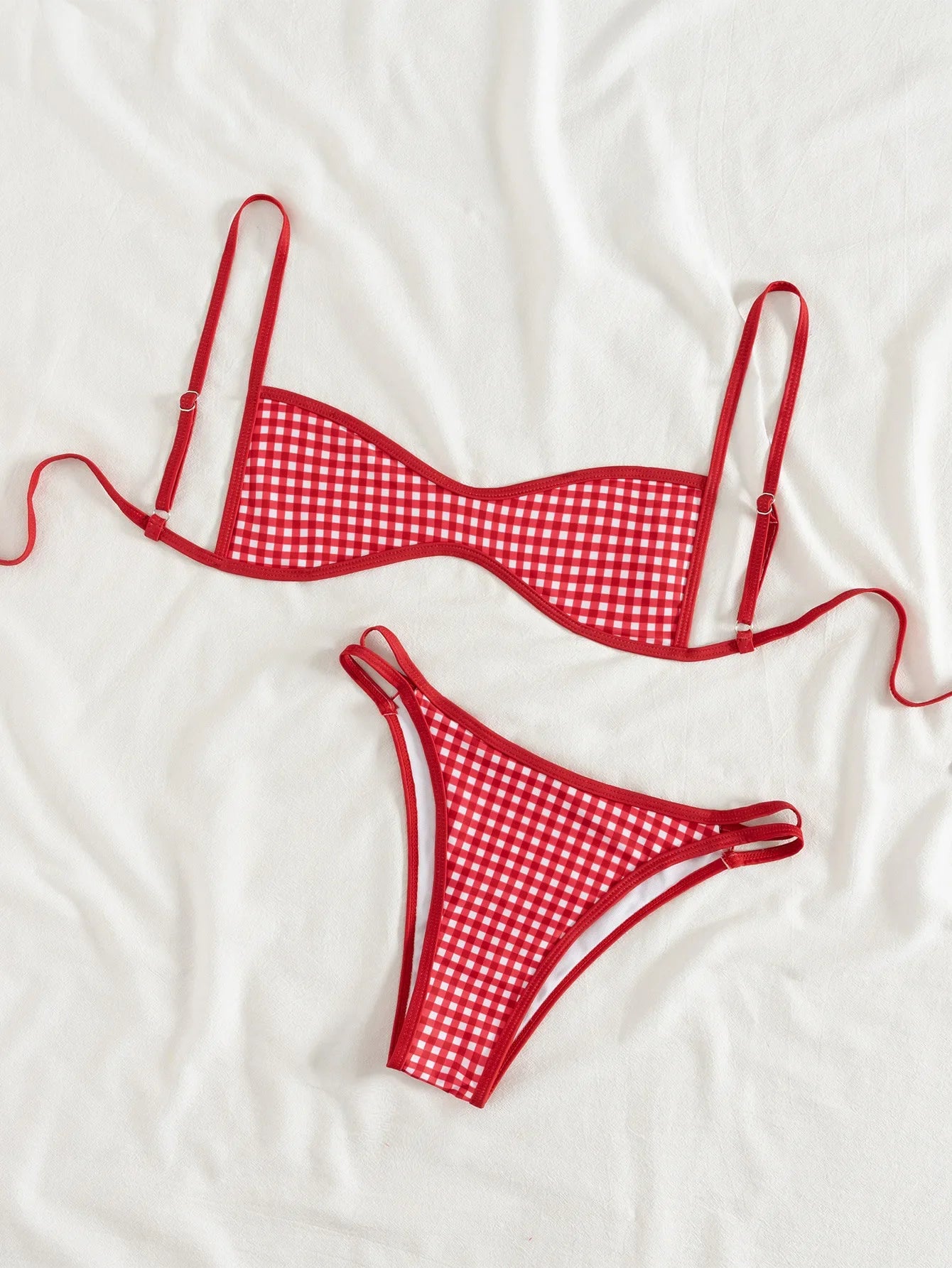 Sexy Coffee Polka Dot Print Bikini Set 2026 Women Pleate Push Up Bra Hollow Out Thong Swimsuit Summer Pool Bathing Suit Swimwear