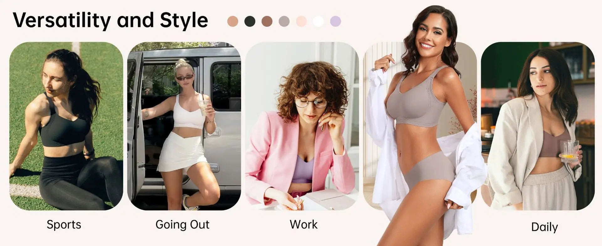 Women's Wire-free Seamless Bra Solid Color Full Cup Thin Molding Underwear Seamless Push-up Comfortable Underwear