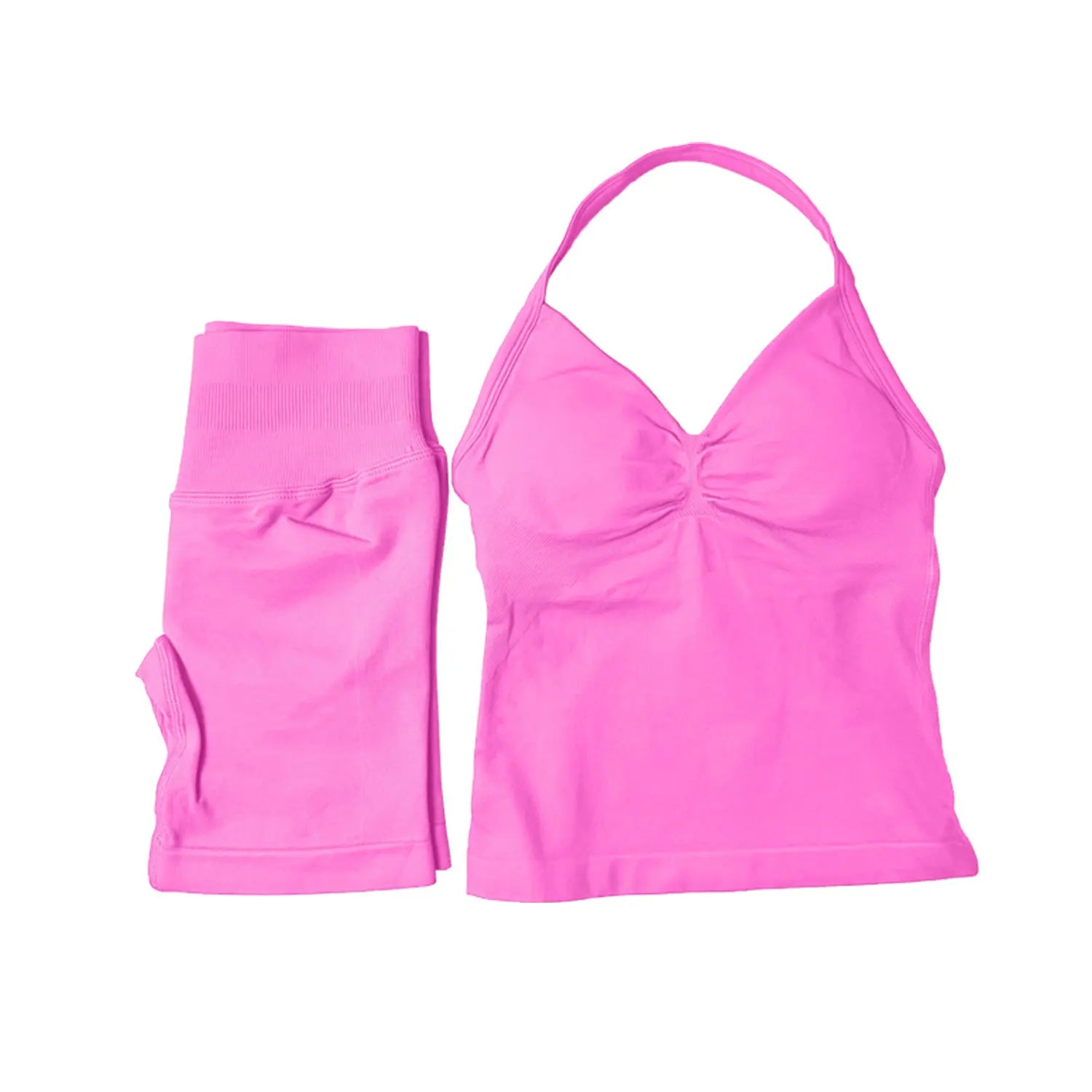 NCLAGEN Yoga Sets Women Gym Clothes ongline Strappy Top Shorts Activewear Sports 2 Piece Fitness Suit Running Workout Sportwear