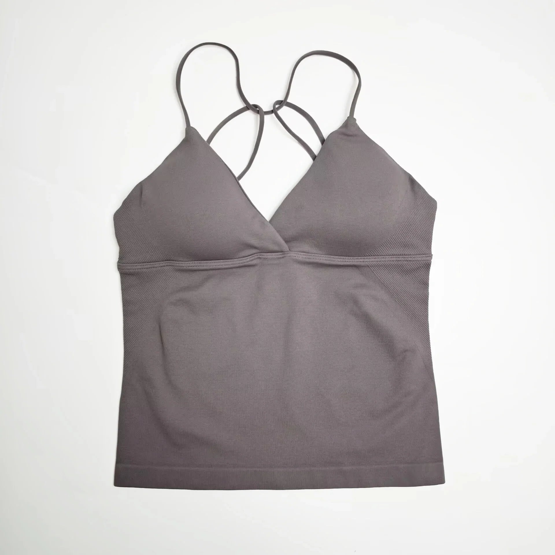 NCLAGEN Vision Twist Front Longline Top Gym Yoga Tops Women Quick Dry Thin Strap High Elastic Workout Vest Push-up Fitness Tank