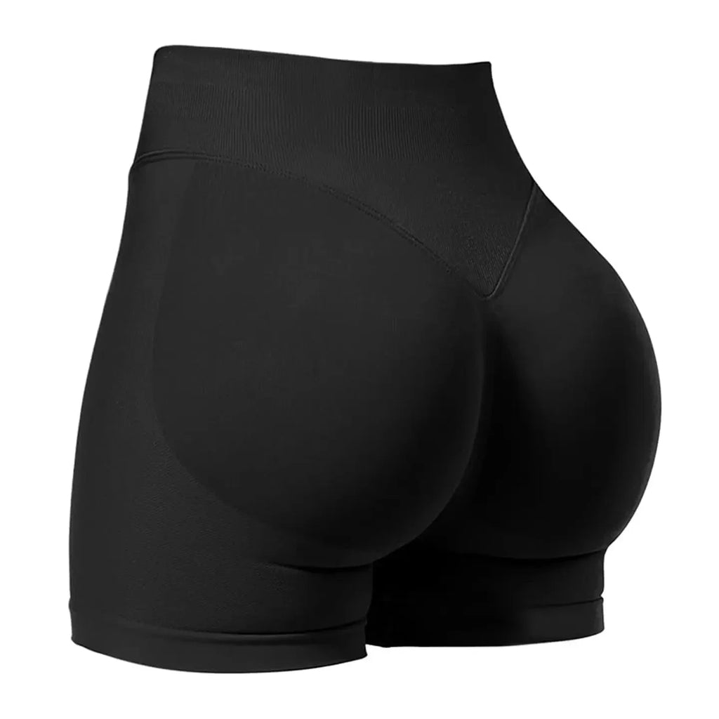 High stretch hip lifting fitness yoga shorts with peach hips and no awkward lines, Pilates medium intensity training shorts