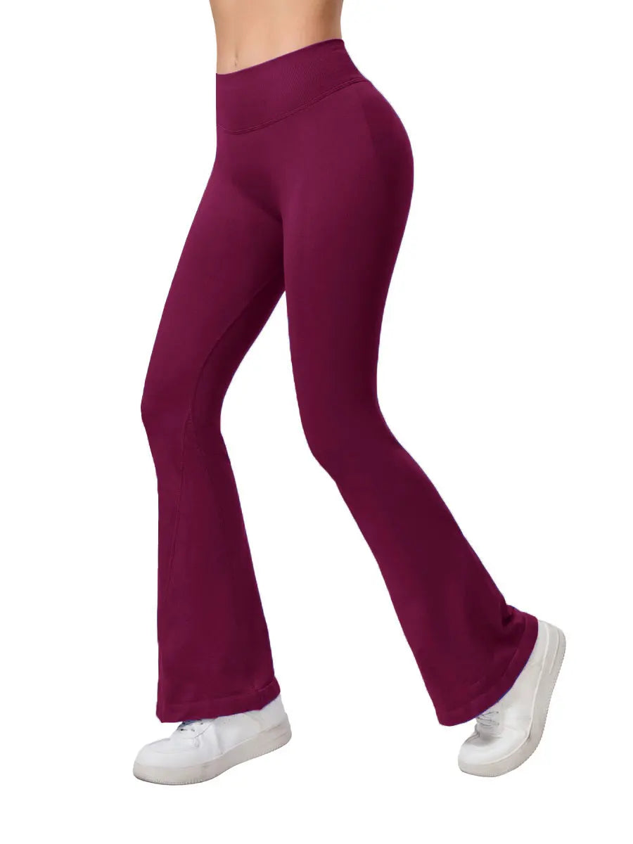 NCLAGEN Impact Flares Scrunch Booty Women's Gym Leggings Seamless Fitness Workout Yoga Trousers Squat Proof Fashion Flared Pants