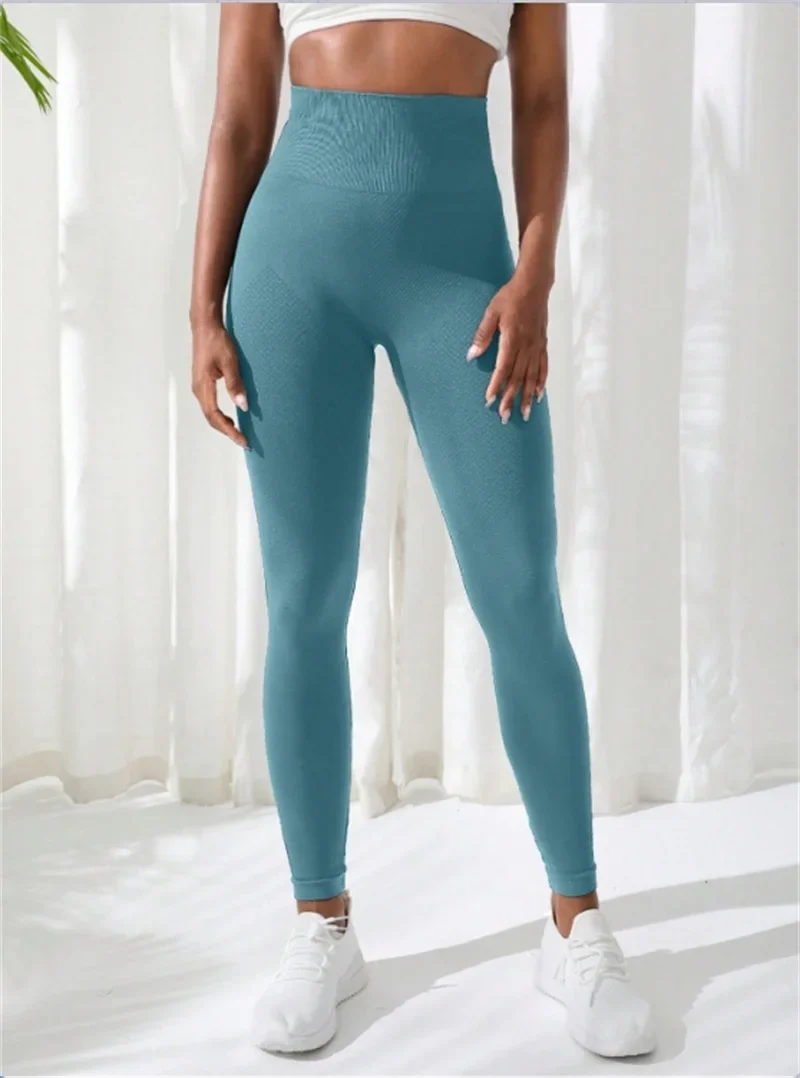 Women Pants Gym Yoga Seamless Sports Clothes Stretchy High Waist Athletic Exercise Fitness Leggings