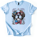 Saint Bernard Patriotic Dog USA Flag Edition For Pet Lovers Show Your Pride Graphic Tee
