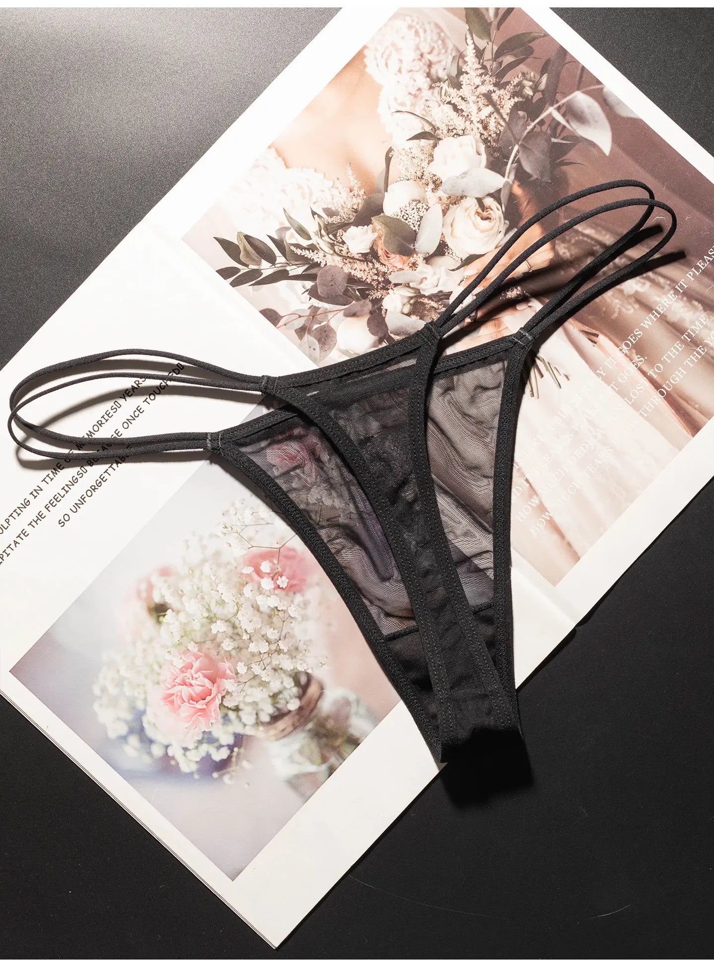 Lace Mesh Women Briefs Sexy Thong Transparent Rhinestones Heart Panties Underwear Girls G String Lingerie Fitness T Back