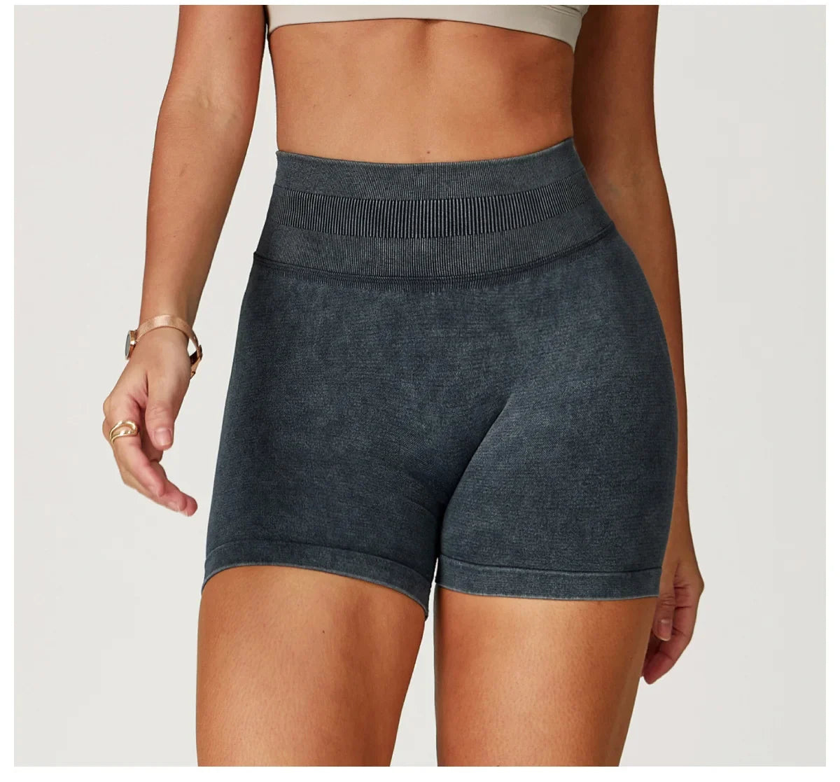 High Waist Yoga Shorts Women Sand Washed Yoga Shorts Workout Shorts Fitness Yoga Lift Butt Fitness Yoga Gym Running Short Pants