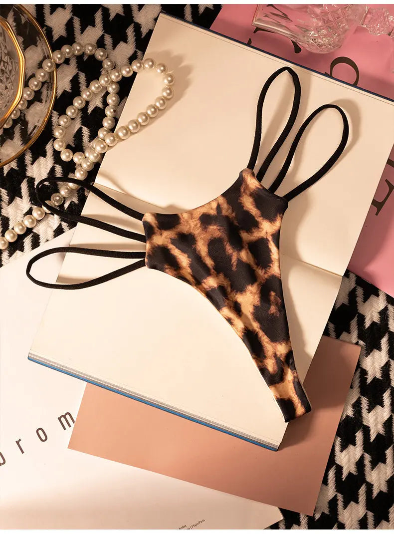 G String Thong Leopard Women Panties Sexy Briefs Cotton T-back Underwear Low Waist Seamless Femlae Lingerie Size S-XL