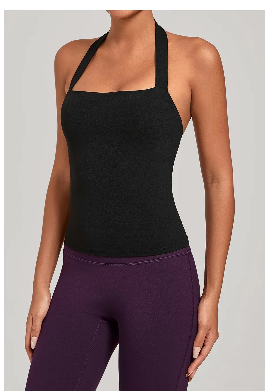 Sports Yeautifulback Breathoga Vest Neck Hanging Detachable Chest Pad Women Bra High Elasticity Slim Bable Running Sports Vest