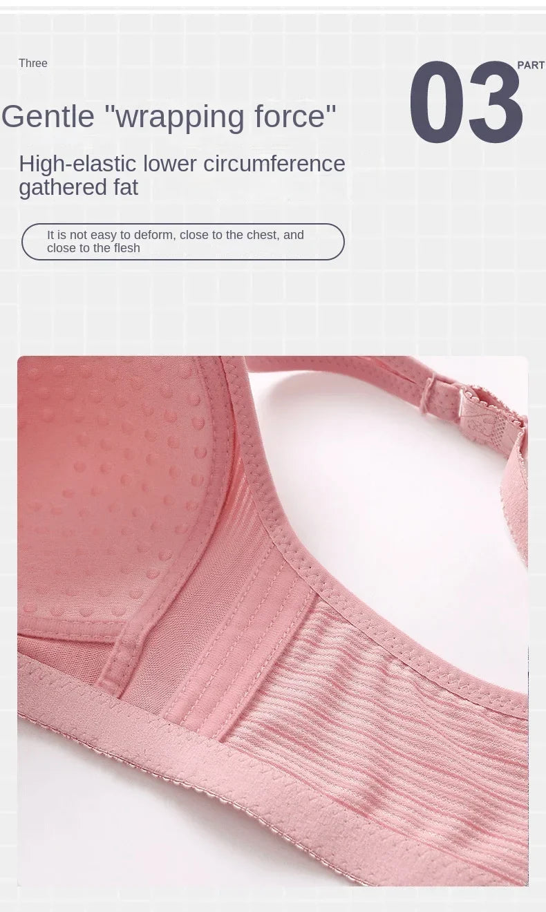 42-44 B/C Large Cup Underwear for Women Bra Large Size Comfortable No Steel Bra Fashion Bralette Tops Middle Aged Lingerie
