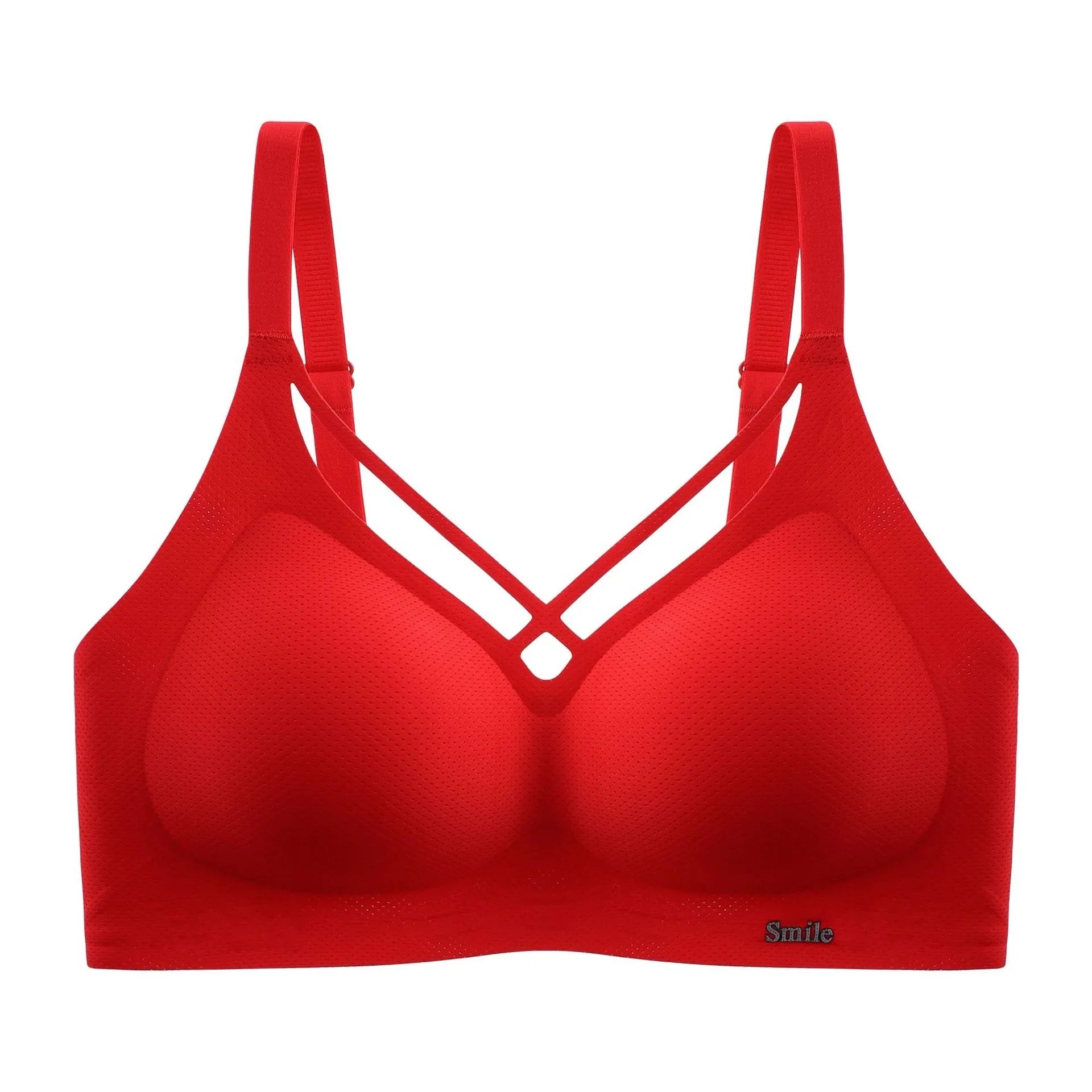 Traceless Half-Fixed Cup Women Underwear Thin Jelly Soft Support Anti Drop Adjustable No Steel Ring Super Soft Solid Color Bras