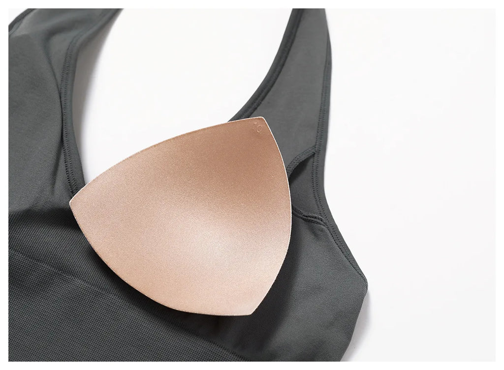 Seamless High Stretch Sports Bra Women Halter Yoga Bra Padded Backless Sports Bras Gym Crop Top Push Up Workout Yoga Tops Woman