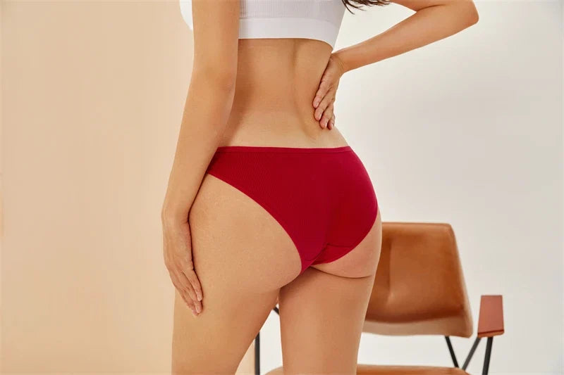 3Pcs Women Cotton Lingerie Sexy Soft Fashion Panties Femme Buckle Design Underwear Pantys Underpant Lingerie Lace Intimates S-XL