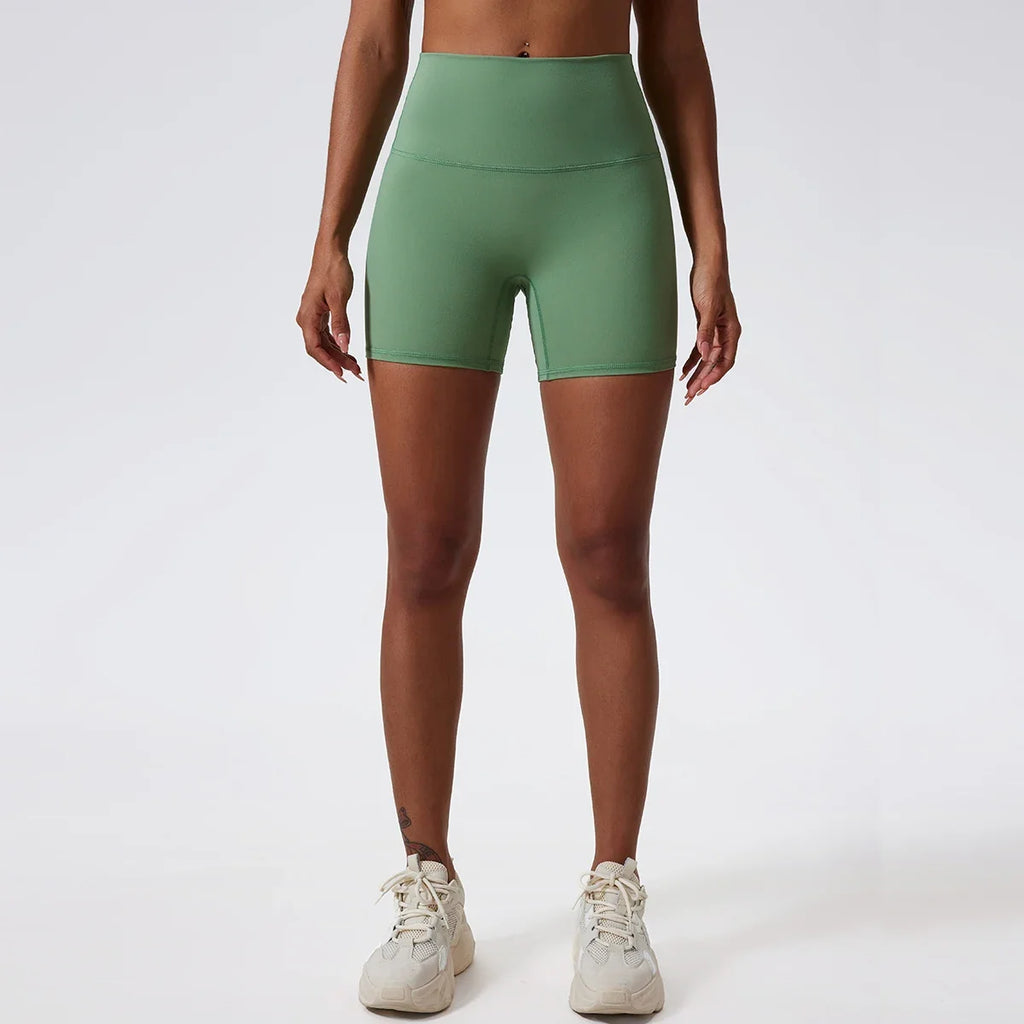 Hearuisavy Summer Soft Sports Shorts Buttock Lift Gym Leggings Women High Waist Yoga Shorts Women Running Cycling Workout Shorts