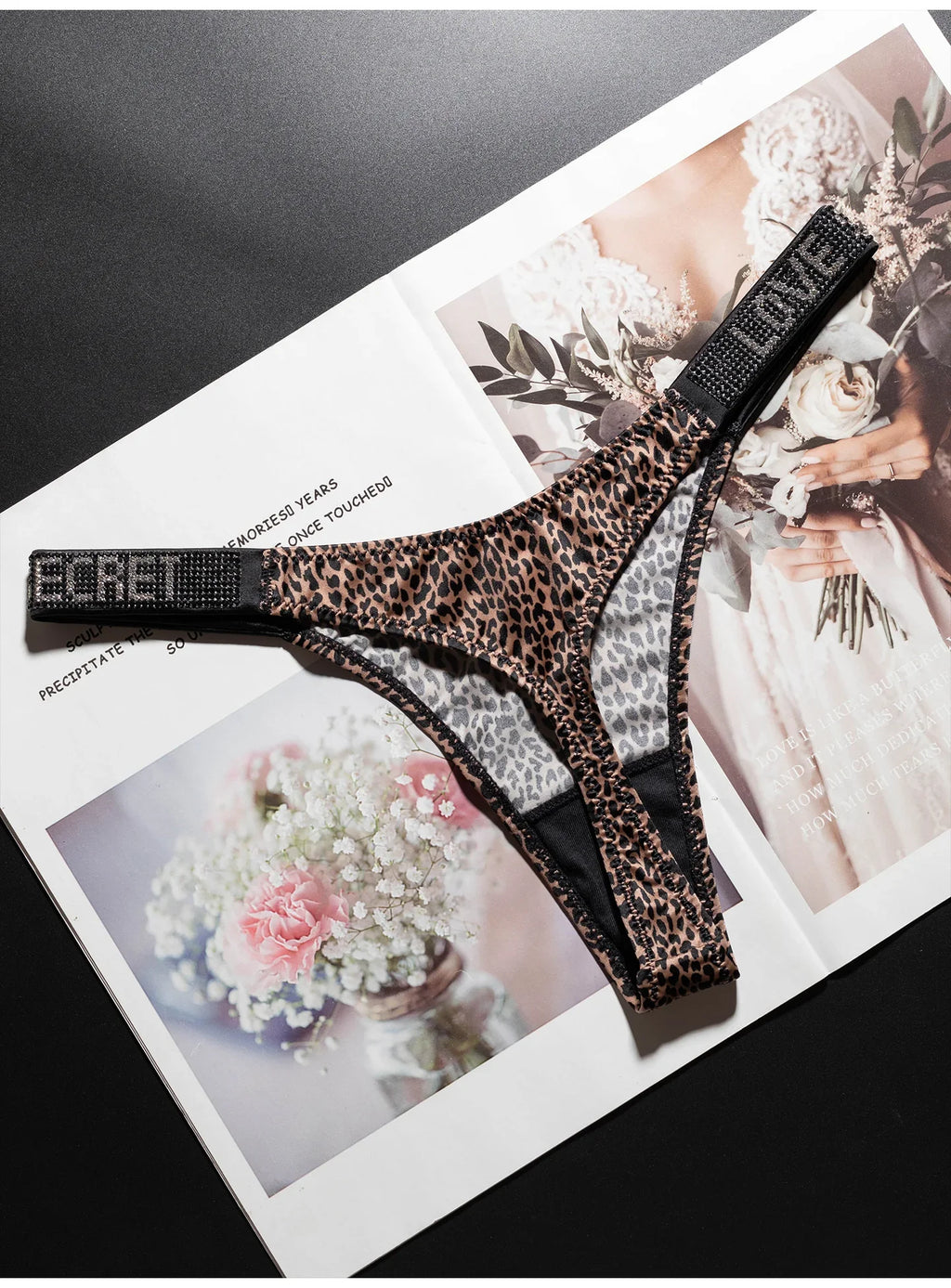 Letter Sexy Panties Women Thongs Rhinestones Diamonds G-string Sports Thong Low Waist Shorts Briefs T-back Fitness S-XL