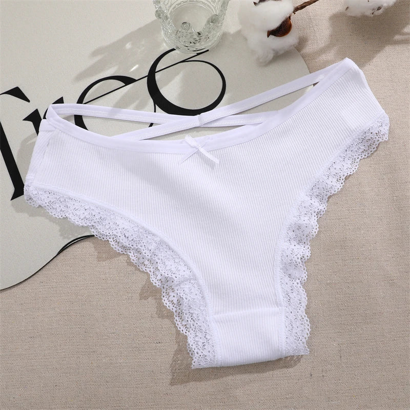 3Pcs Women Cotton Panties Seamless Hollow Sexy Design Unique Low Waist Women Panty Breathable Girl Underwear Soft Lingerie S-XL