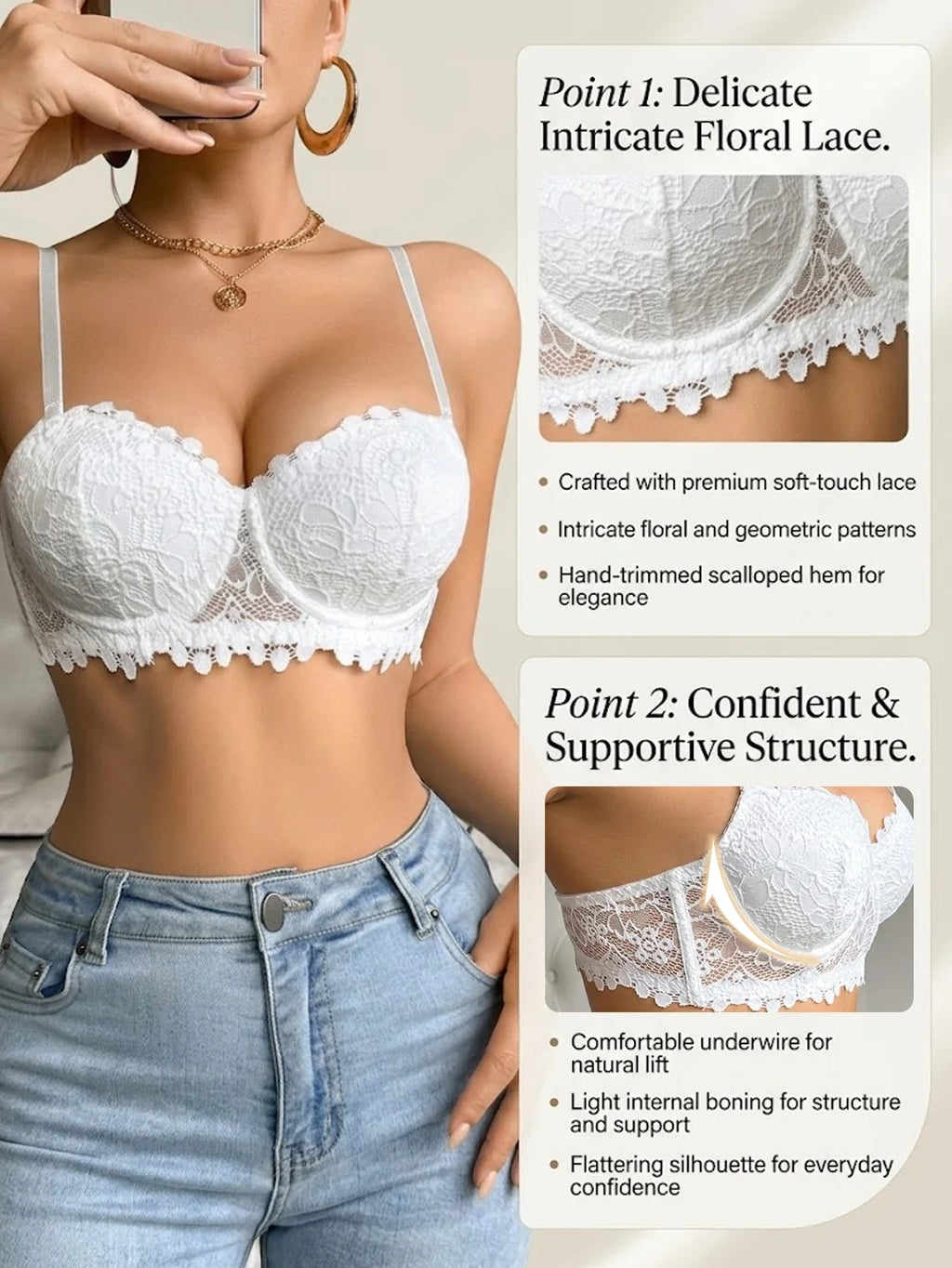 Lace Trim Women's Sexy Bras Mesh Underwire Underwear Push-Up Bra Comfortable Ladies Demi Cup Lingerie