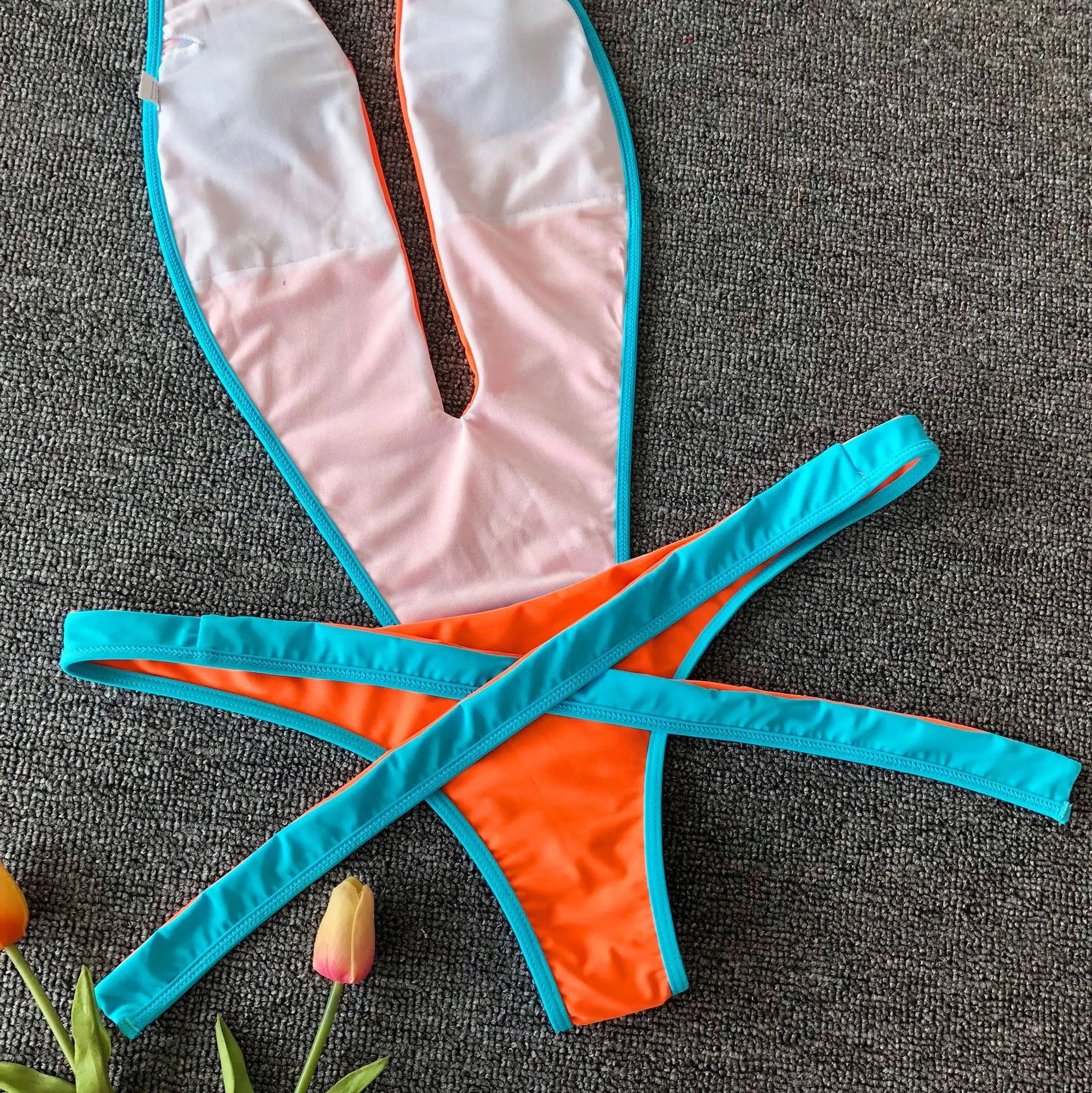 Sexy Bikini 2025 Swimsuit Woman Hollow Out Black Leopard Print Thong Swimwear Front Tie Bathing Suit Backless One Piece Swimsuit