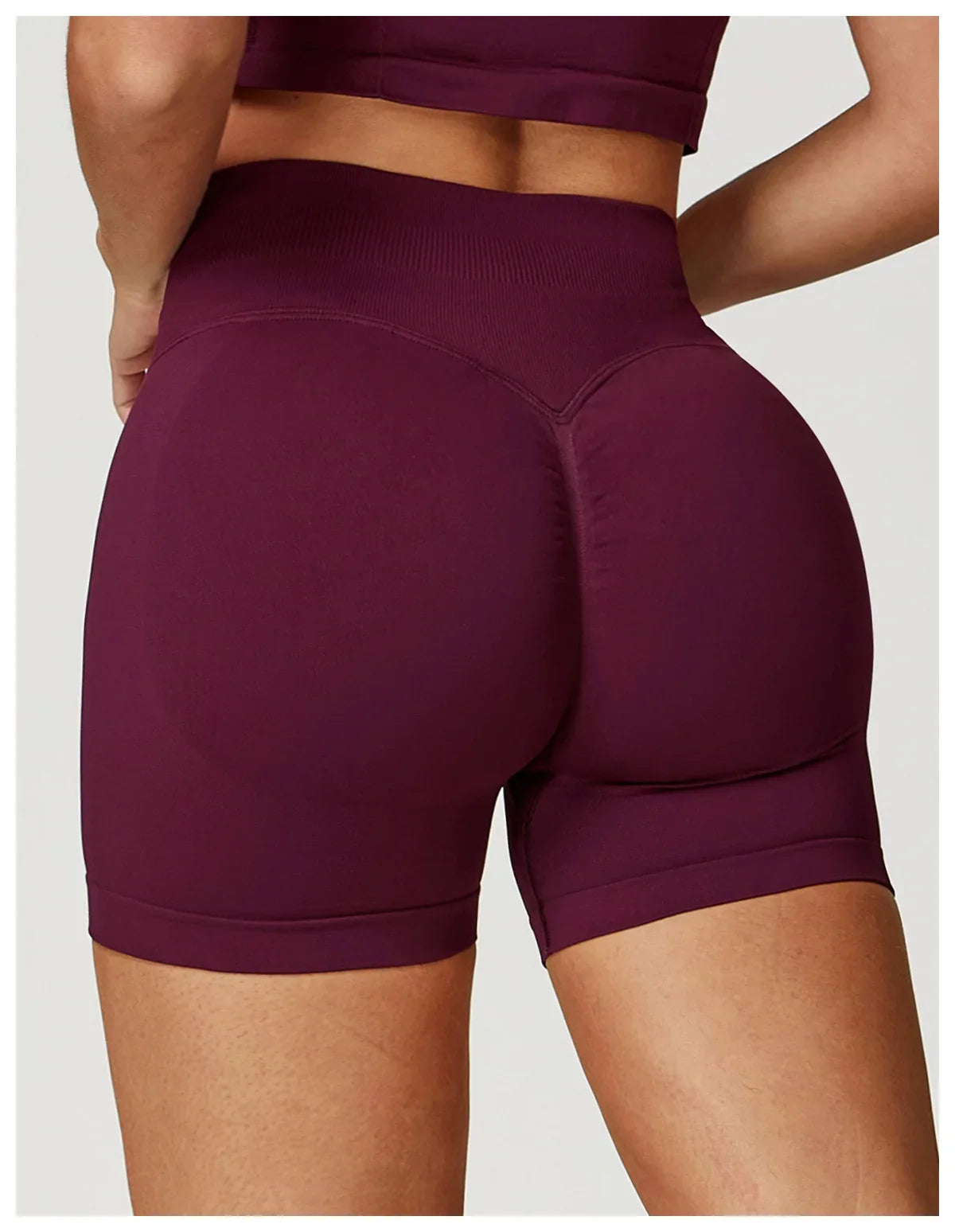 High Waist Shorts Seamless Yoga Shorts Workout Fitness Lift Peach Butt Fitness Tight Gym Running Body Shaper Pants Ribbed Shorts