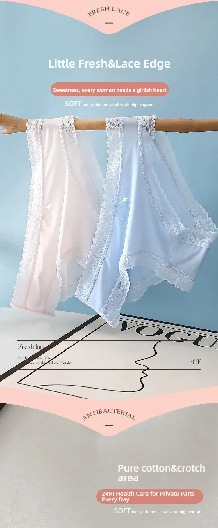 3Pcs/Set Women Ice Silk Seamless Briefs Sexy Comfortable Stretchy Semi Sheer French-Cut Panties Women's Underwear Breathable