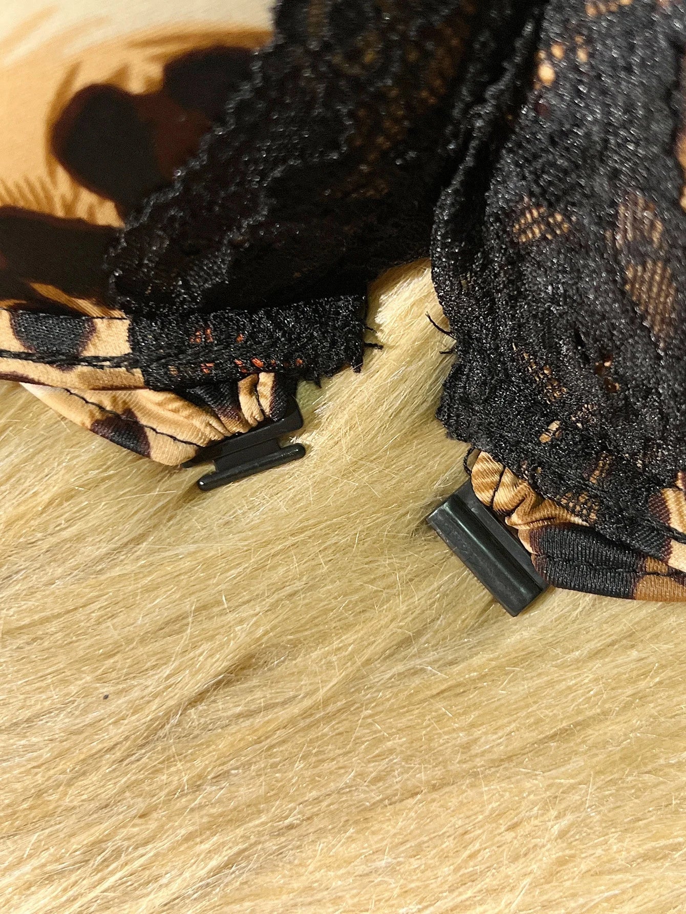 Sexy Leopard Bra for Women Lace Trim Front Buckle Push up Bra Fashion Comfort Lingerie Women's Lace Bra