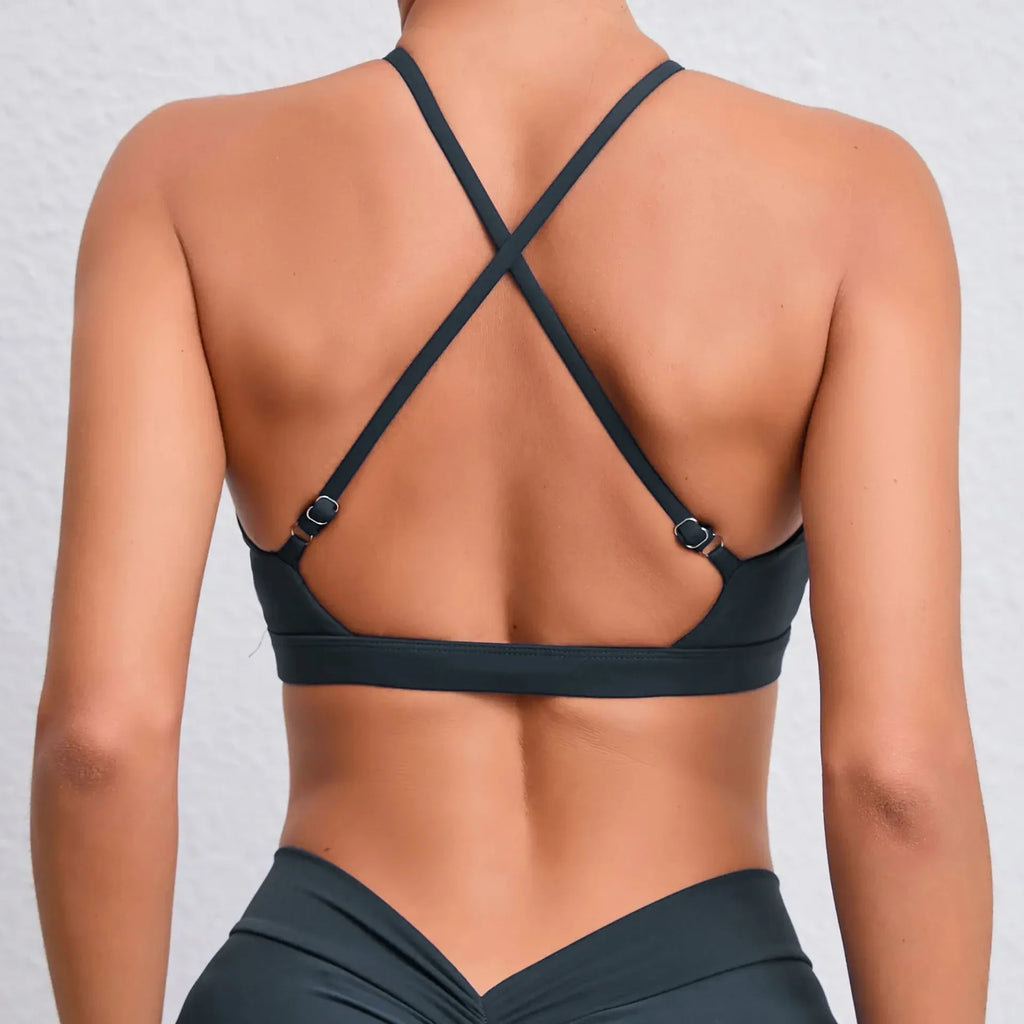 Hearuisavy Summer Gym Top Women Ultra Soft Fabrics Push Up Sports Bra Yoga Clothes Running Breathable Workout Fitness Underwear