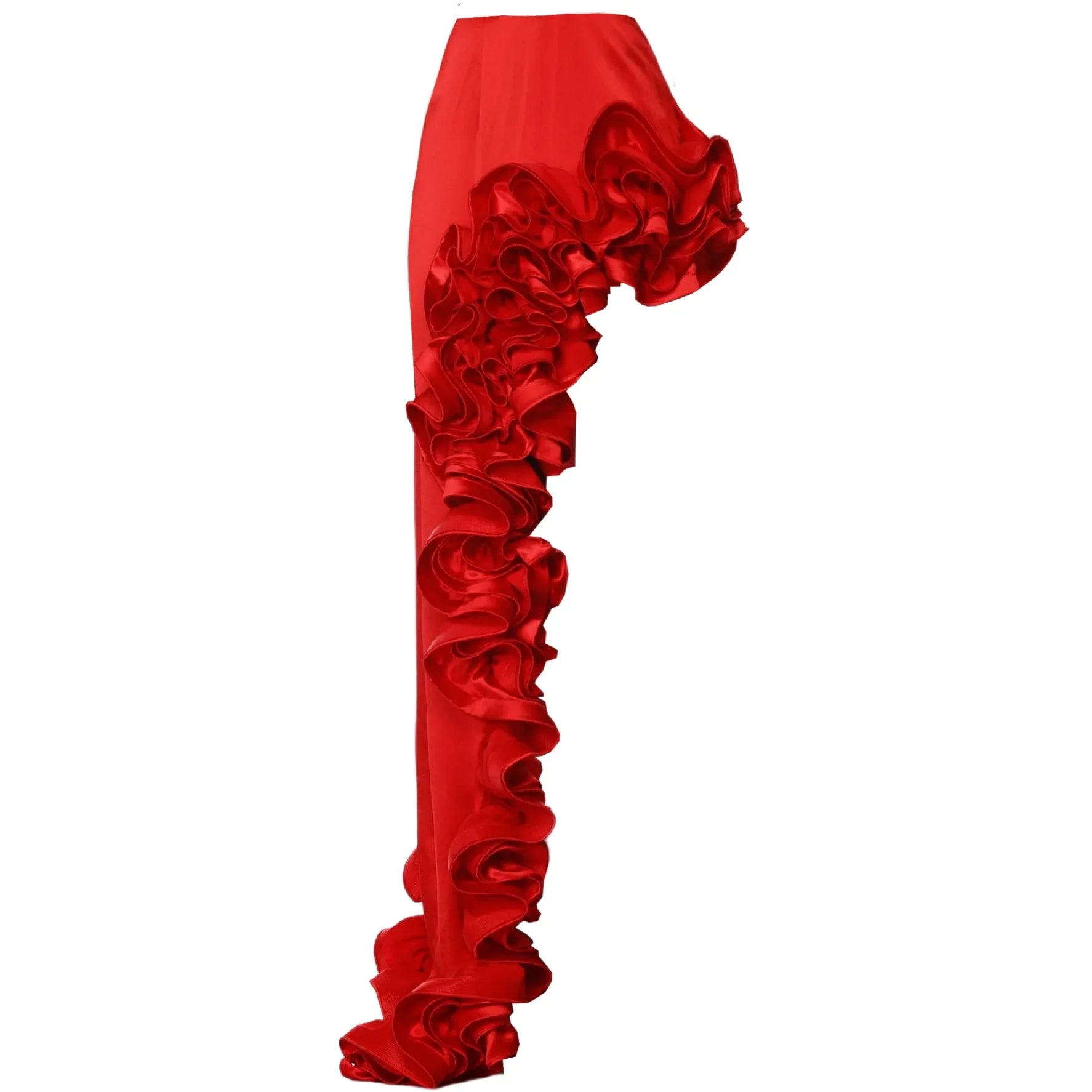 2025 Solid Red Flower Bikini Swimsuit Luxury Women Swimwear Sexy Swim Suit Deep V Monokini Off Shoulder Bodysuit Bathingsuit